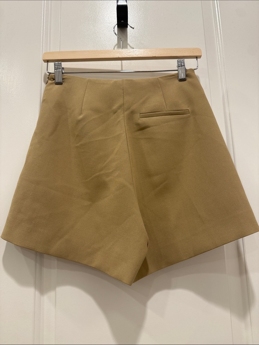 Women's Tan Skort with Wrap Front - Picture 5 of 11